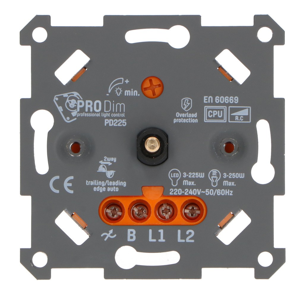Produktabbildung Nr. 2: Universal-Dimmer - 250W - Auto-Phasenanschnitt-/Phasenabschnittsteuerung - 2-Draht-Systeme
