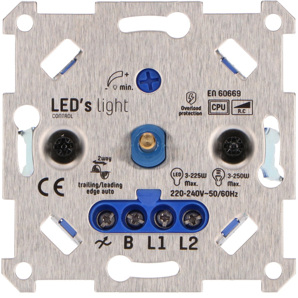 Produktabbildung Nr. 2: Universal-Dimmer - 250W - Auto-Phasenanschnitt-/Phasenabschnittsteuerung - 2-Draht-Systeme