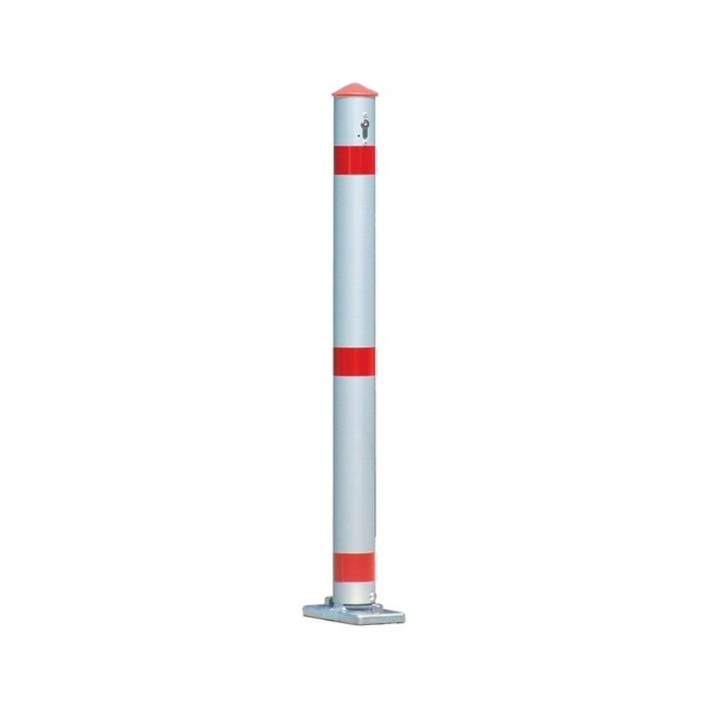 Produktabbildung: URBANUS Sperrpfosten, kippbar, zum Aufdübeln, Aluminium natur Ø 75 mm