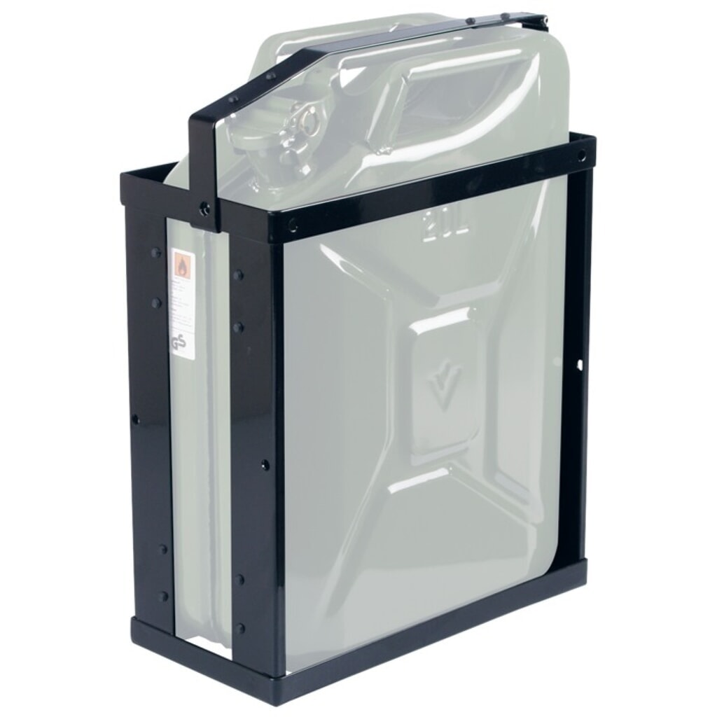VALPRO Kanisterhalterung L.370mm B.185mm H.300mm Tiefschwarz RAL 9005 2,3kg Produktabbildung: VALPRO Kanisterhalterung L.370mm B.185mm H.300mm Tiefschwarz RAL 9005 2,3kg
