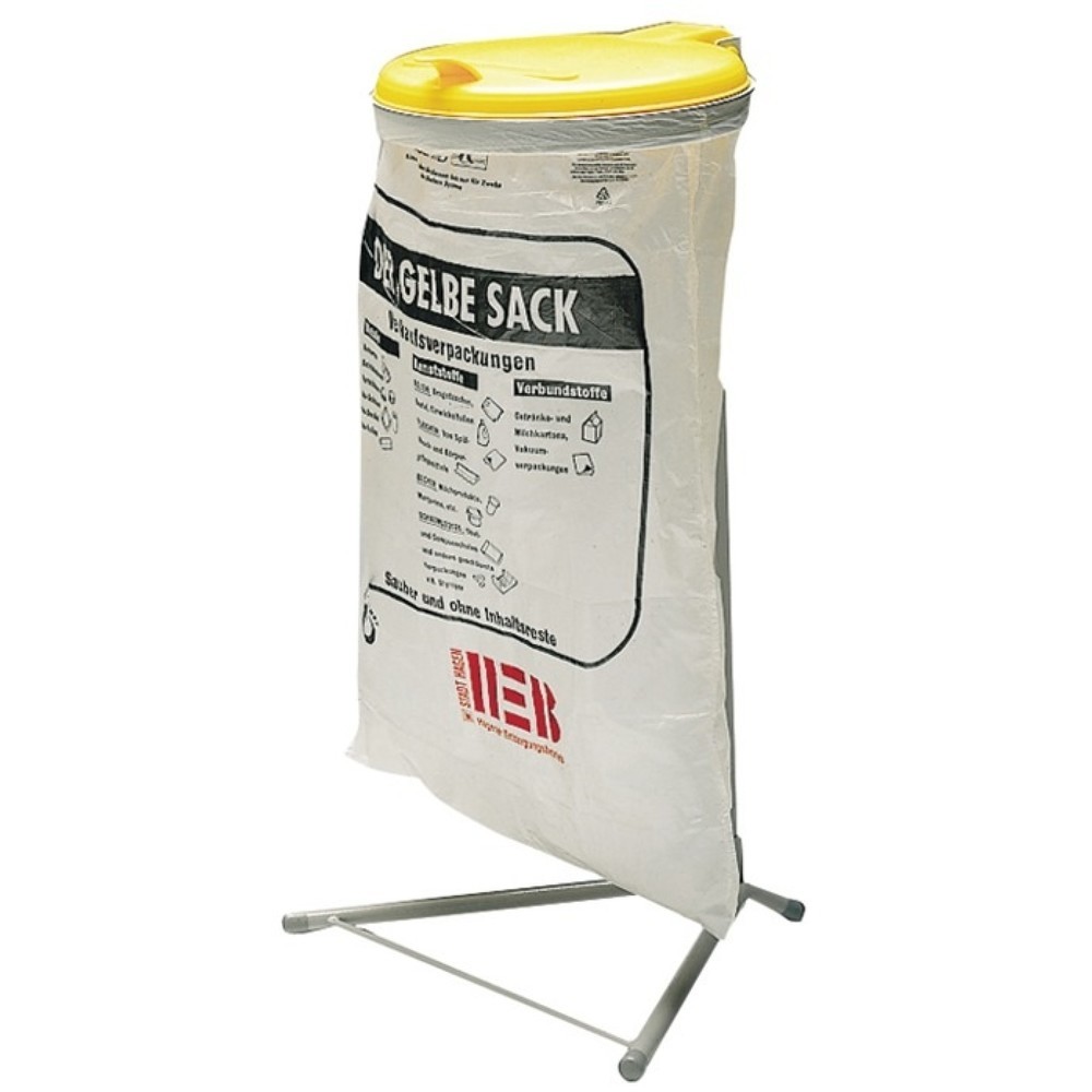 Produktabbildung: VAR®  Abfallsammler, 120 l Deckel gelb (KS), H980xB500xT530mm, mit Standfuß