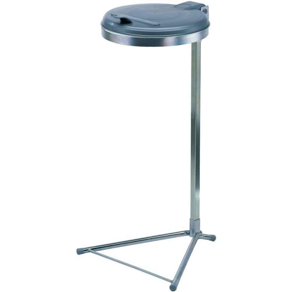 Produktabbildung: VAR®  Abfallsammler, 120 l Deckel silber (KS), H980xB500xT530mm, mit Standfuß