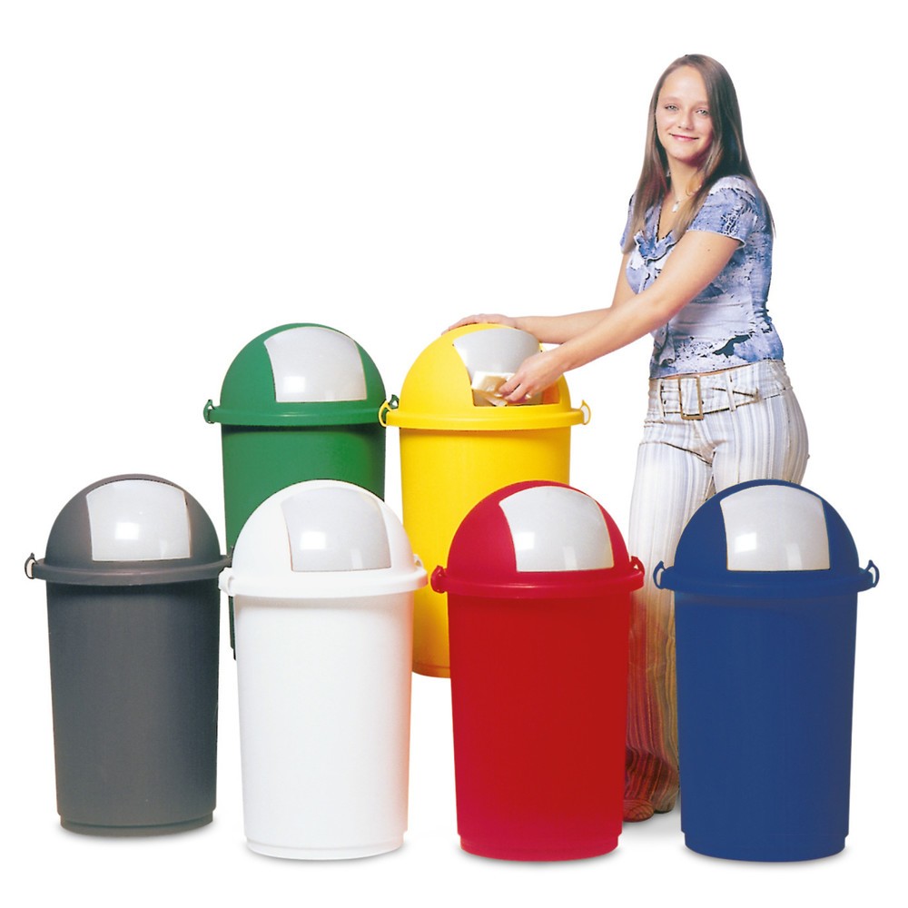 Produktabbildung: VAR® Abfallsammler 50 Liter, mit Einwurfklappe, gelb