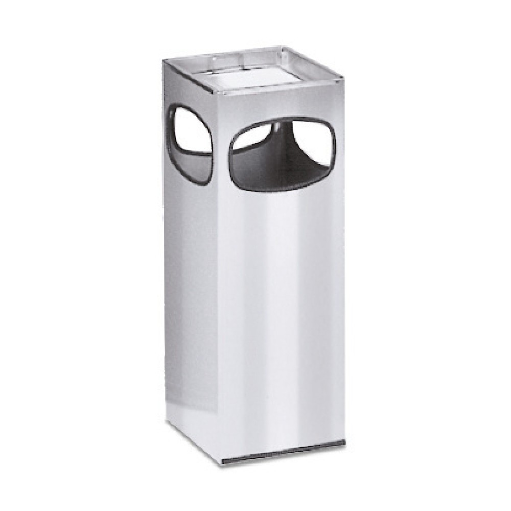 Produktabbildung: VAR® Ascher-Abfall-Kombination, Edelstahl, 28 Liter, quadratisch