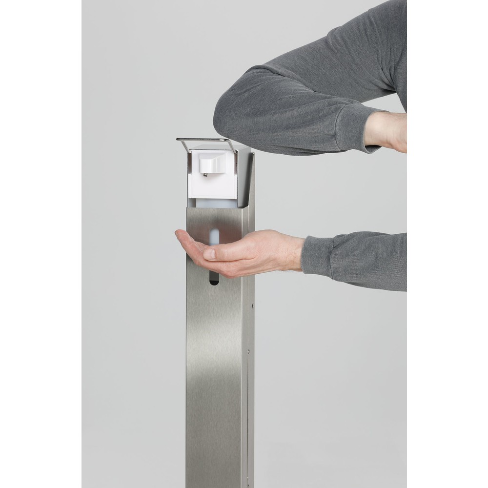Produktabbildung Nr. 3: VAR® Handdesinfektionsspender HDS 105, Bodenmontage, ohne Spender, weiß