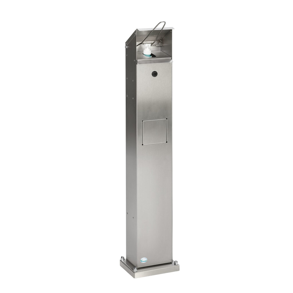 Produktabbildung: VAR® Handdesinfektionsspender HDS 115, Bodenmontage, Edelstahl