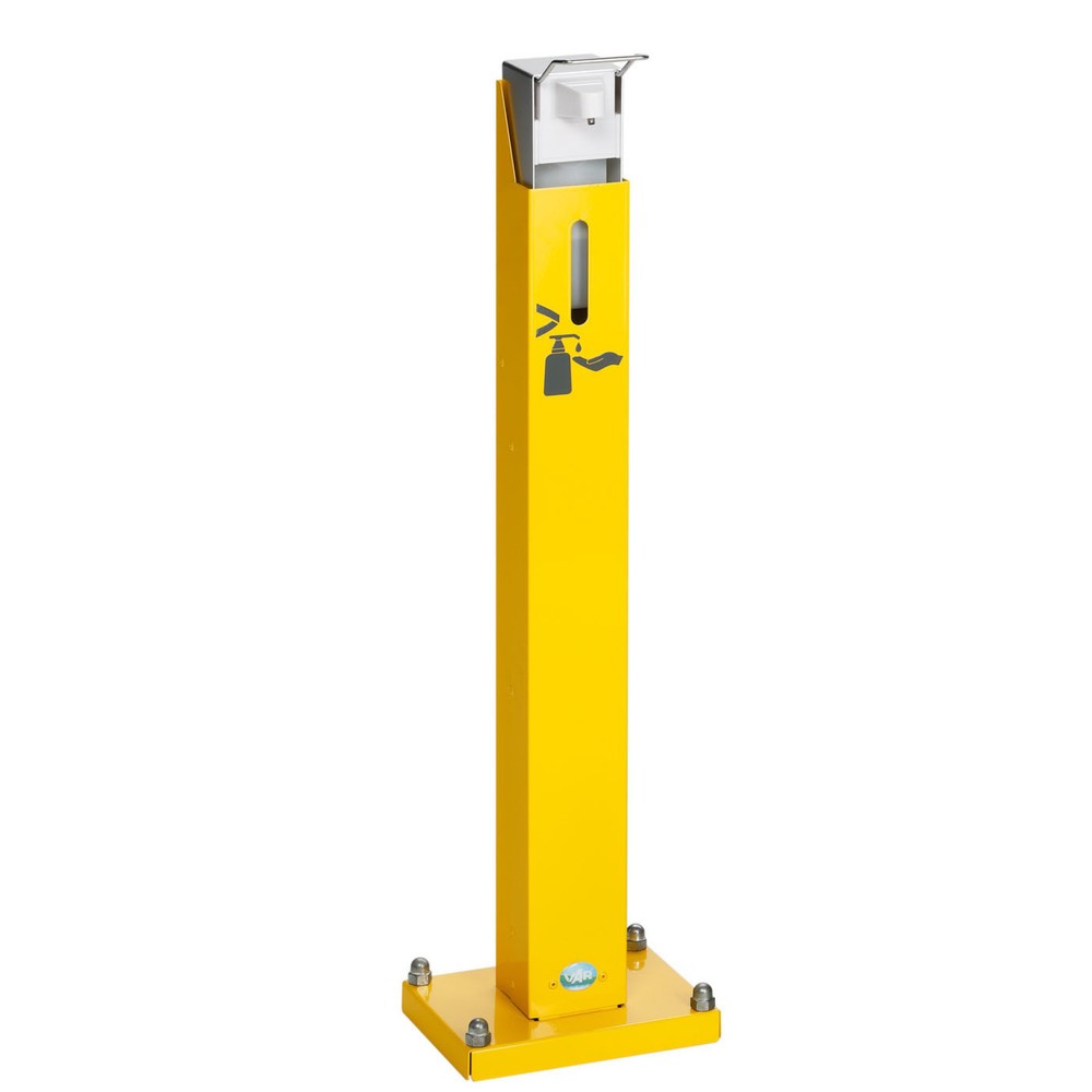 Produktabbildung: VAR ® Handdesinfektionsspender HDS 85, Bodenmontage, ohne Spender, gelb