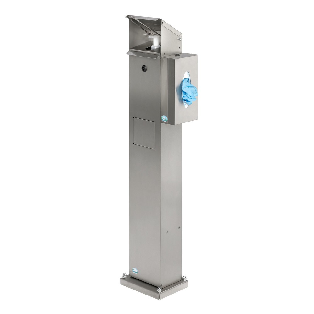 Produktabbildung: VAR® Handdesinfektionsspender HDS BOX 116, Bodenmontage, Edelstahl