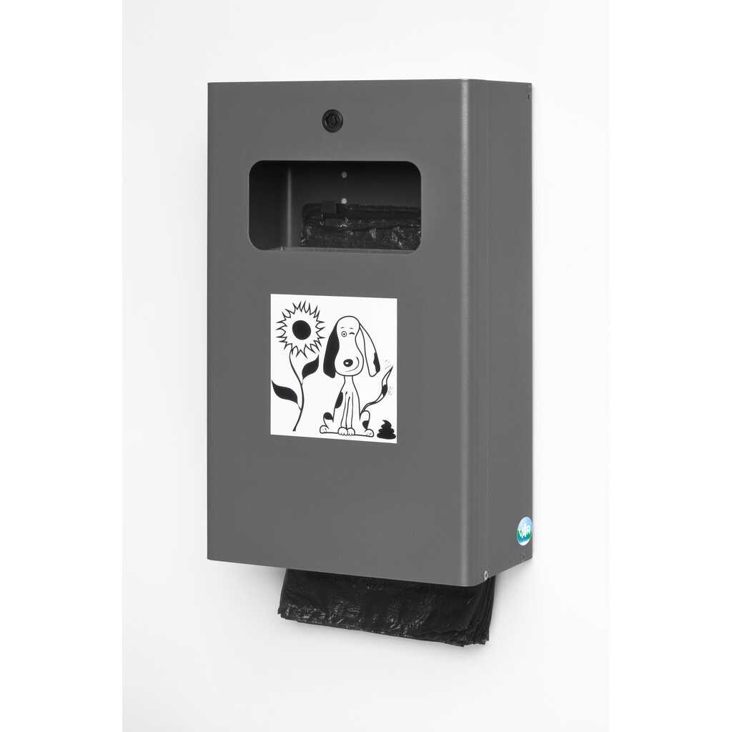 VAR® Hundekotbeutelspender DS 6, eisenglimmer Produktabbildung: VAR® Hundekotbeutelspender DS 6, eisenglimmer