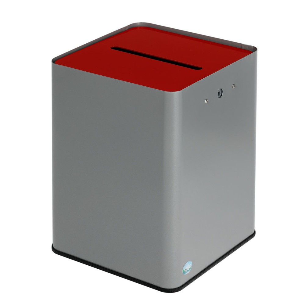 Produktabbildung: VAR ® Papiersammler P40, DSGVO-konform, silber/rot