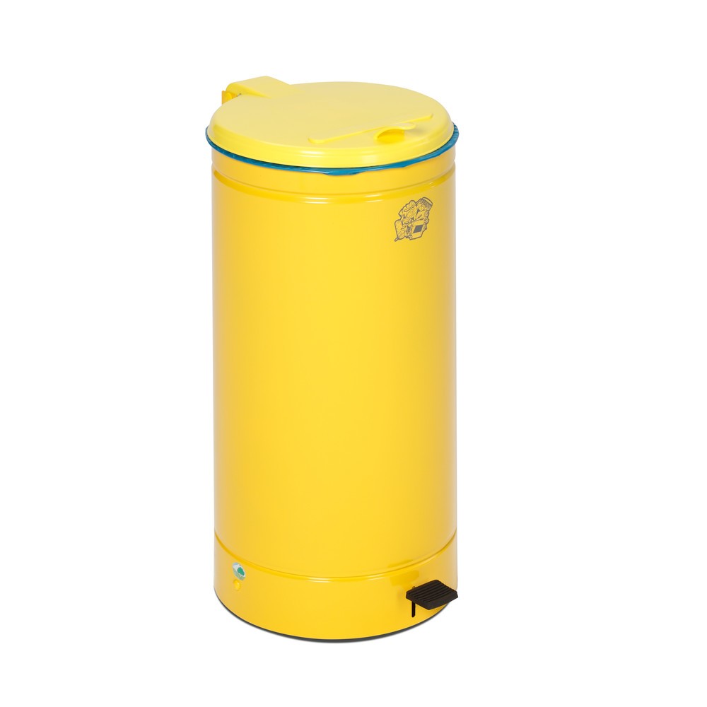 Produktabbildung Nr. 2: VAR® Tret-Abfallsammler Euro-Pedal, 60 Liter, Korpus gelb Deckel gelb