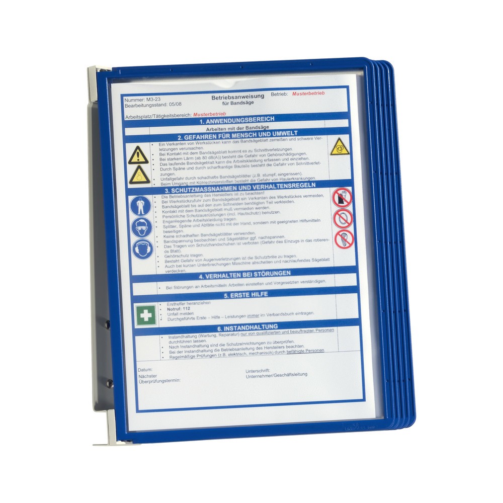 Produktabbildung Nr. 3: Komplett-Set Wandhalter Vario®, 5 Sichttafeln, rot