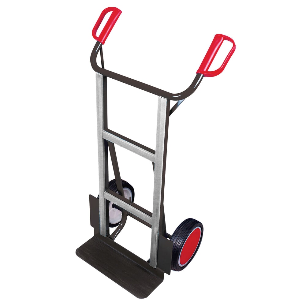 Produktabbildung: VARIOfit® Geräte-Sackkarre aus Stahl, Tragkraft 250kg, Schaufel BxT 450 x 150 mm, Vollgummi-Bereifung, anthrazitgrau