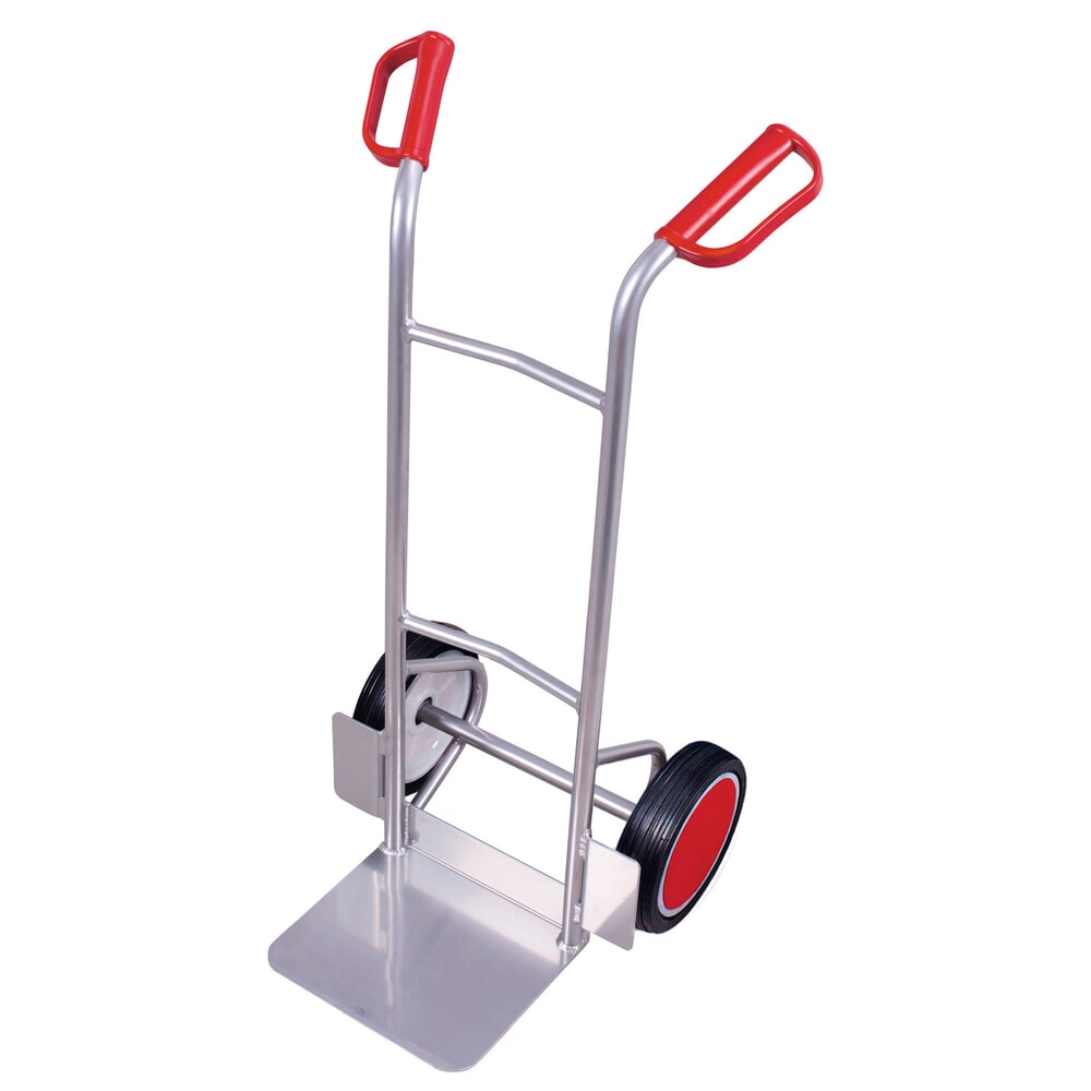 VARIOfit® Sackkarre aus Aluminium, Tragkraft 150 kg, Schaufel BxT 320 x 250 mm, Vollgummi-Bereifung Produktabbildung: VARIOfit® Sackkarre aus Aluminium, Tragkraft 150 kg, Schaufel BxT 320 x 250 mm, Vollgummi-Bereifung