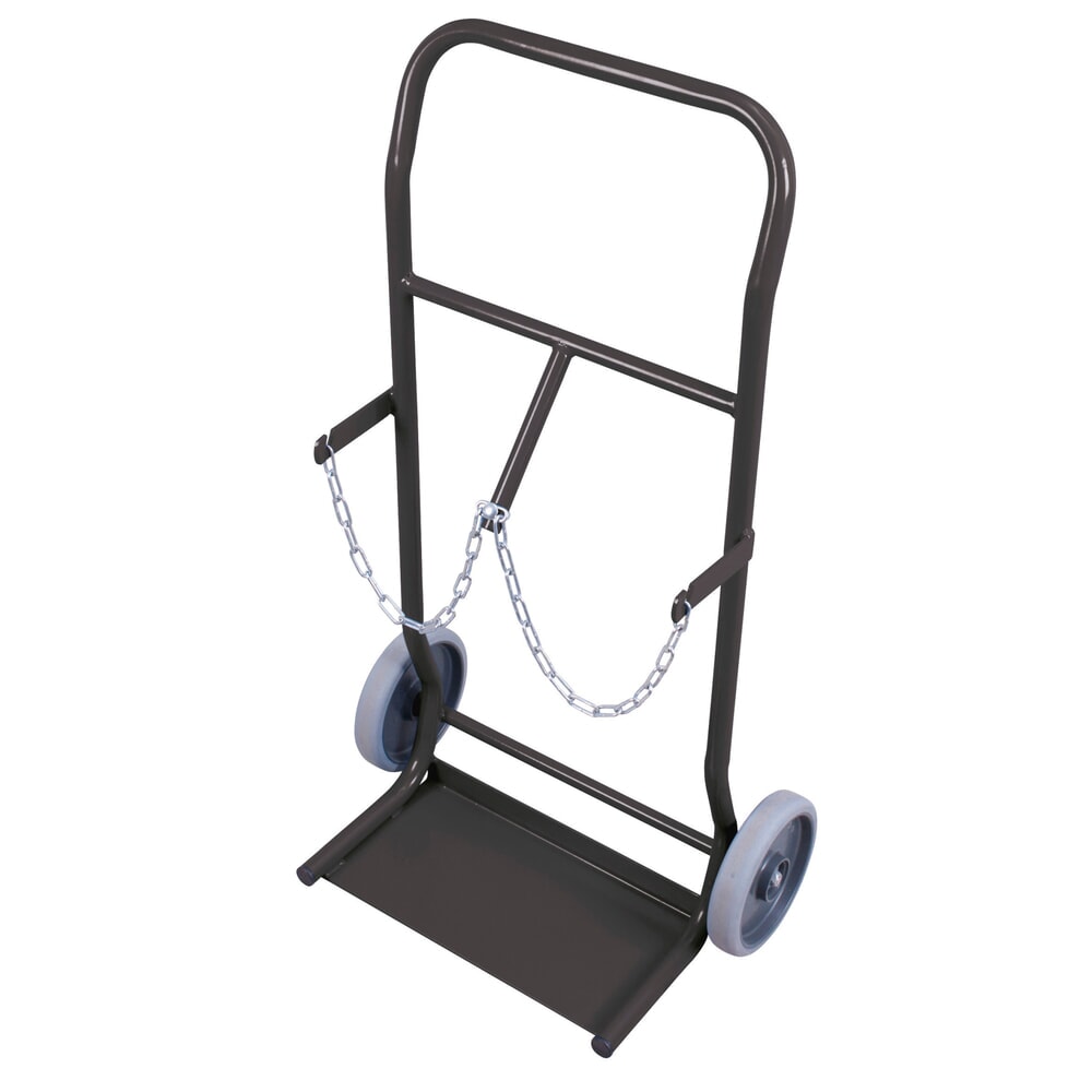 VARIOfit® Stahlflaschen-Sackkarre, für 2 Flaschen a 10 Liter, Thermoplastische Bereifung, anthrazitgrau Produktabbildung: VARIOfit® Stahlflaschen-Sackkarre, für 2 Flaschen a 10 Liter, Thermoplastische Bereifung, anthrazitgrau