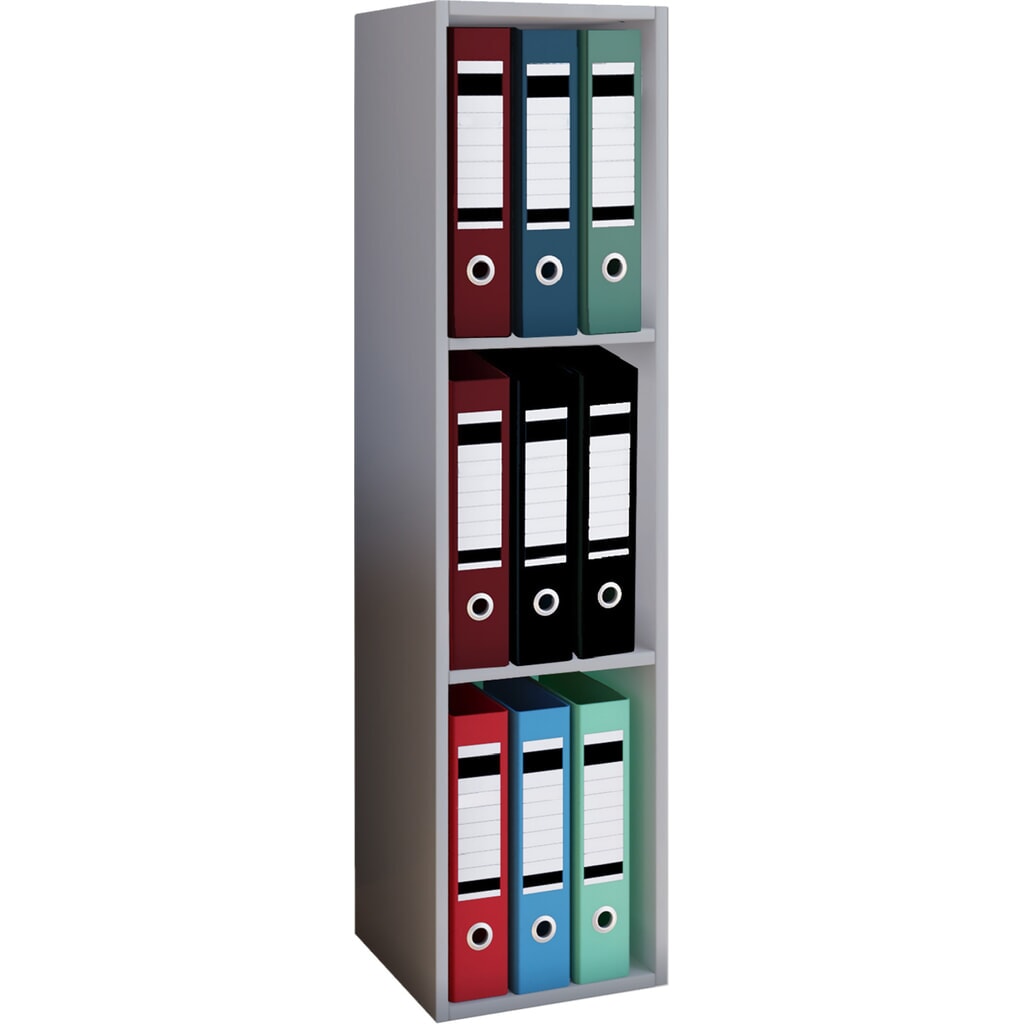 VCM Büro-Regal Offas 3-Fach, grau Produktabbildung: VCM Büro-Regal Offas 3-Fach, grau