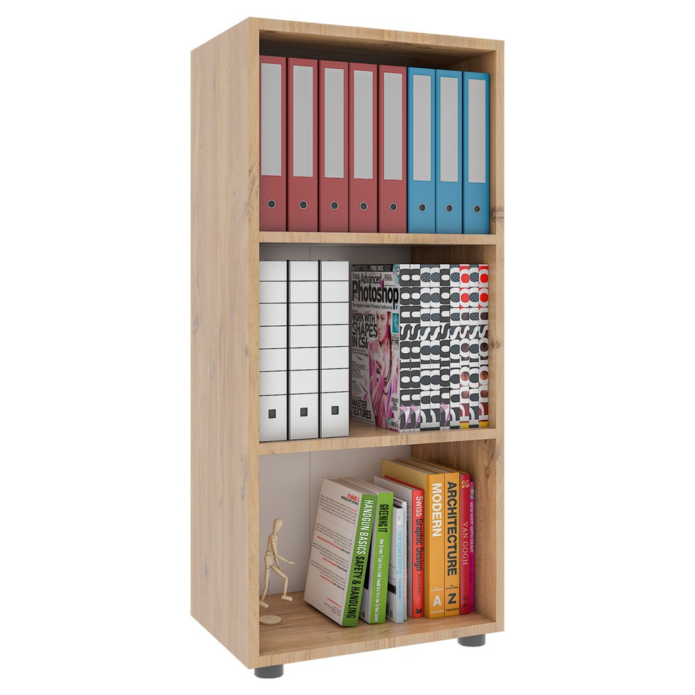 Produktabbildung: VCM Regal Ulas 3-fach, Honig-Eiche