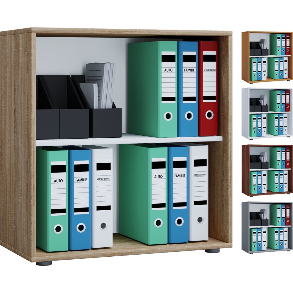Produktabbildung Nr. 2: VCM Büroregal Lona, 2 Fächer, HxBxT 740 x 700 x 400 mm, Buche