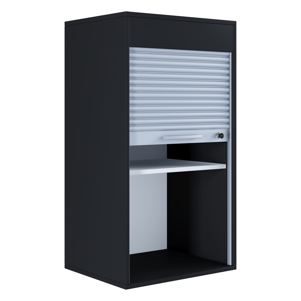 Produktabbildung: VCM Büroschrank Aktos L, schwarz
