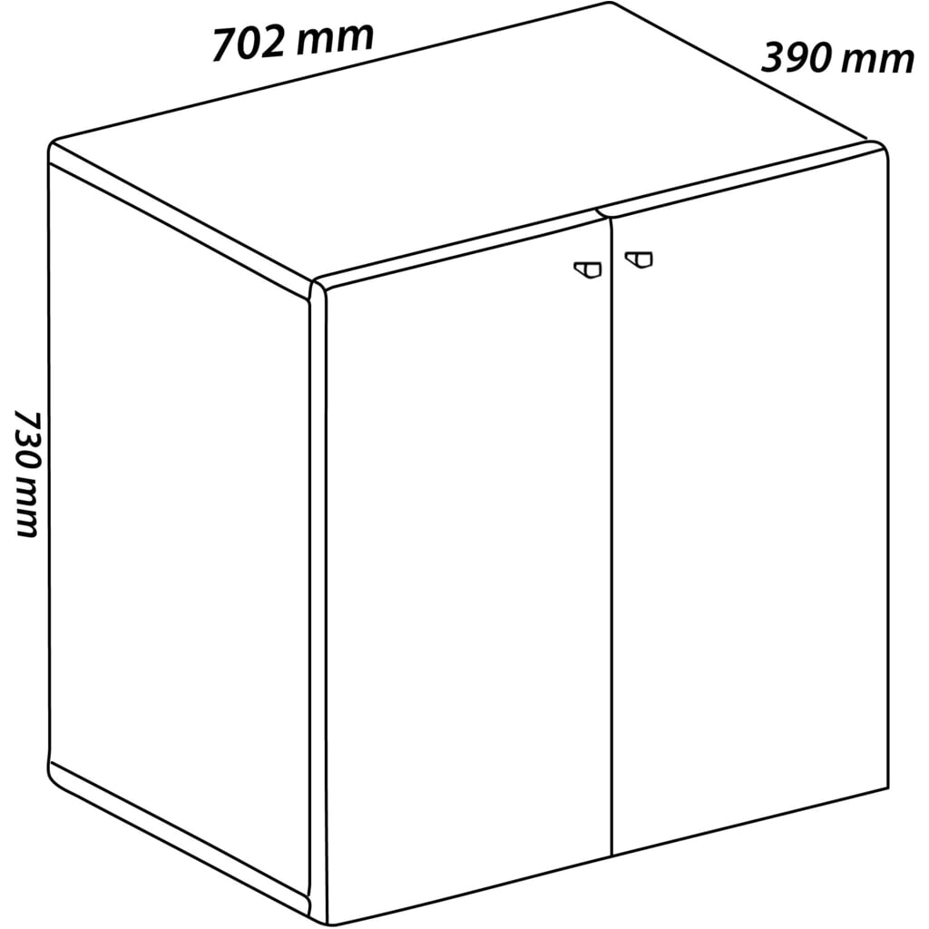 VCM Büroschrank Lona L mit Drehtüren, grau Produktabbildung Nr. 3: VCM Büroschrank Lona L mit Drehtüren, grau