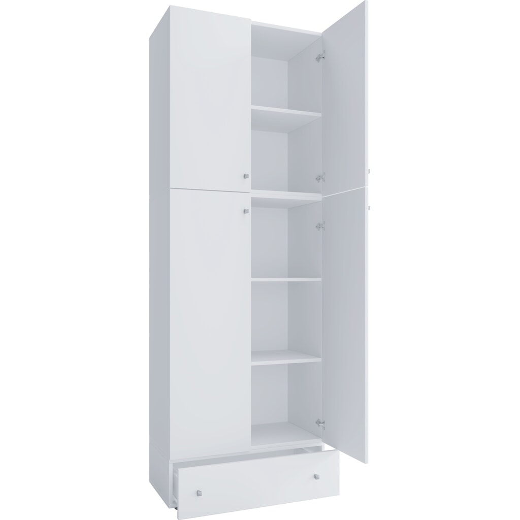 VCM Büroschrank Lona XXL Drehtüren, mit Schublade, weiß Produktabbildung: VCM Büroschrank Lona XXL Drehtüren, mit Schublade, weiß