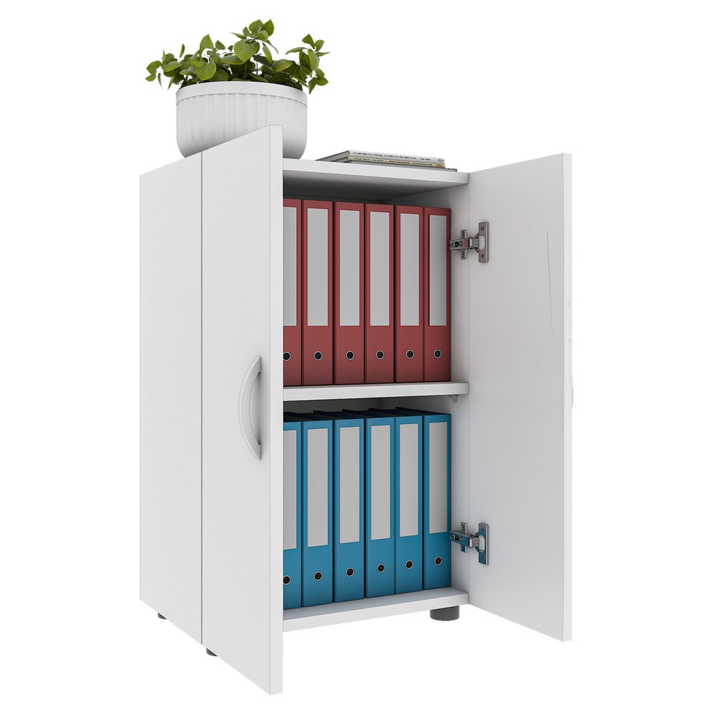Produktabbildung: VCM Büroschrank Ulas 2-fach, weiß