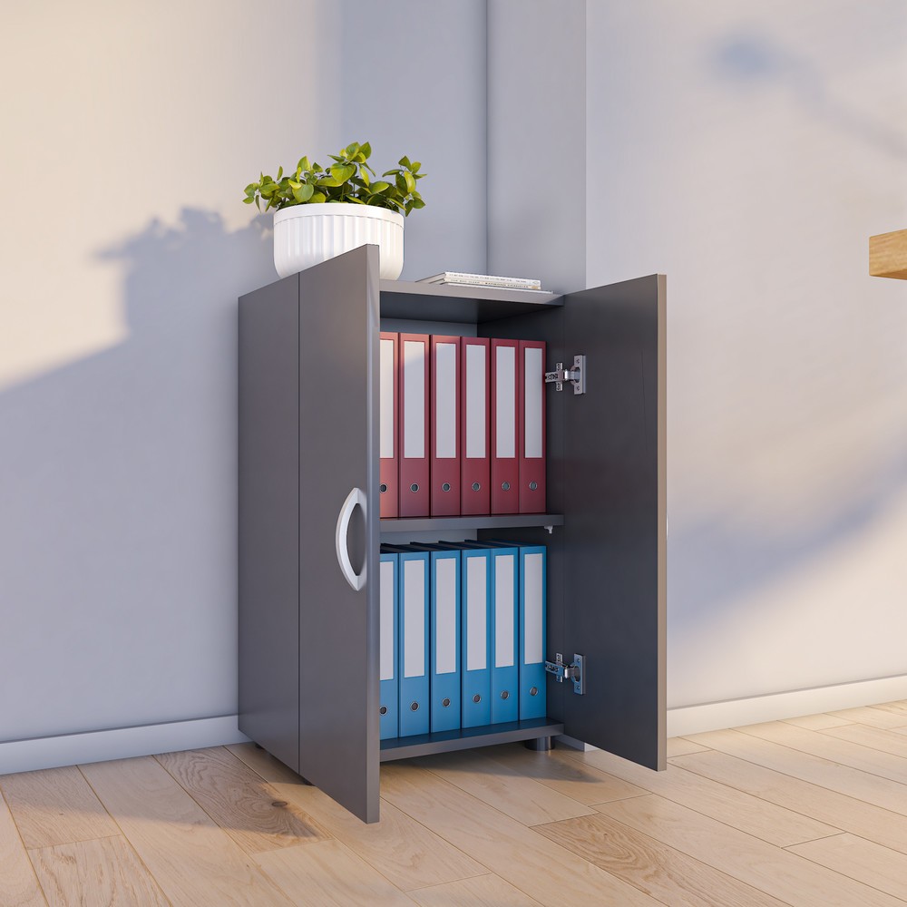 Produktabbildung Nr. 3: VCM Büroschrank Ulas 2-fach, anthrazit