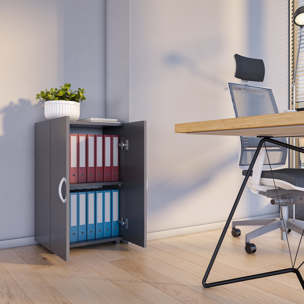 Produktabbildung Nr. 4: VCM Büroschrank Ulas 2-fach, anthrazit