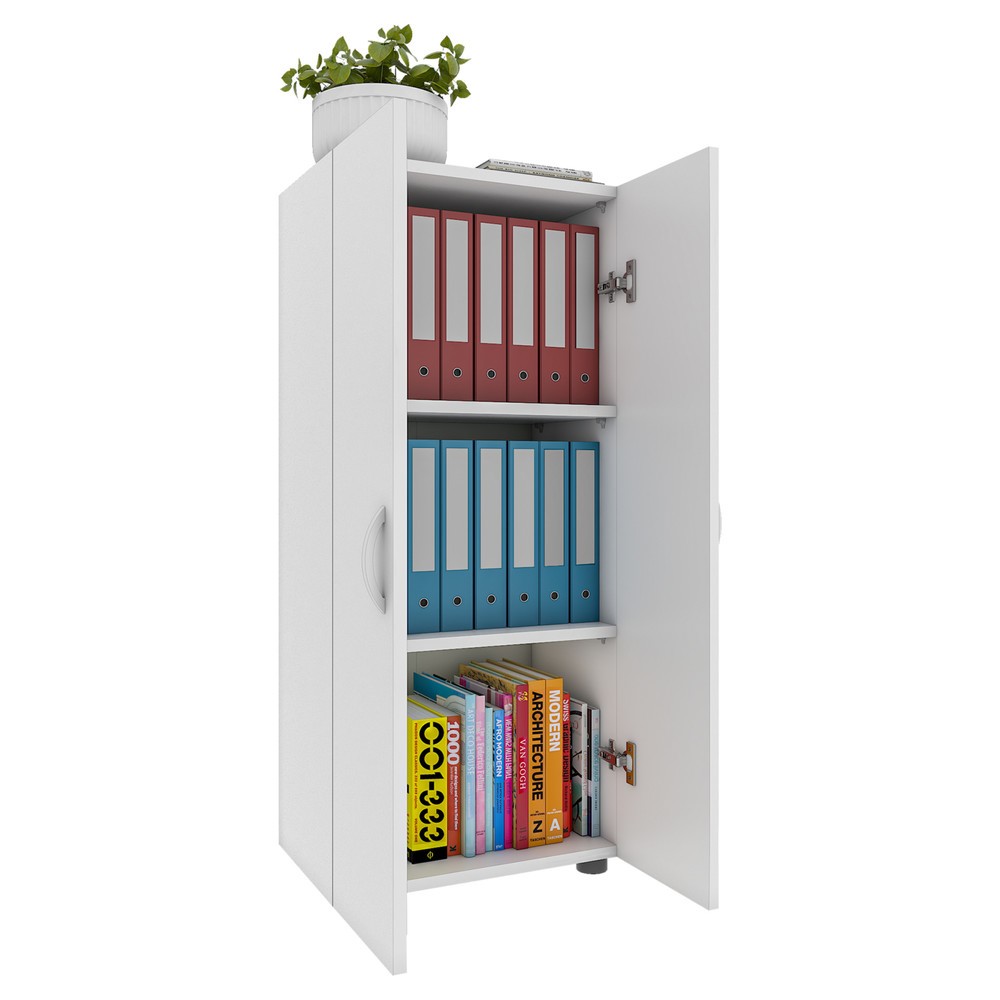 Produktabbildung: VCM Büroschrank Ulas 3-fach, weiß