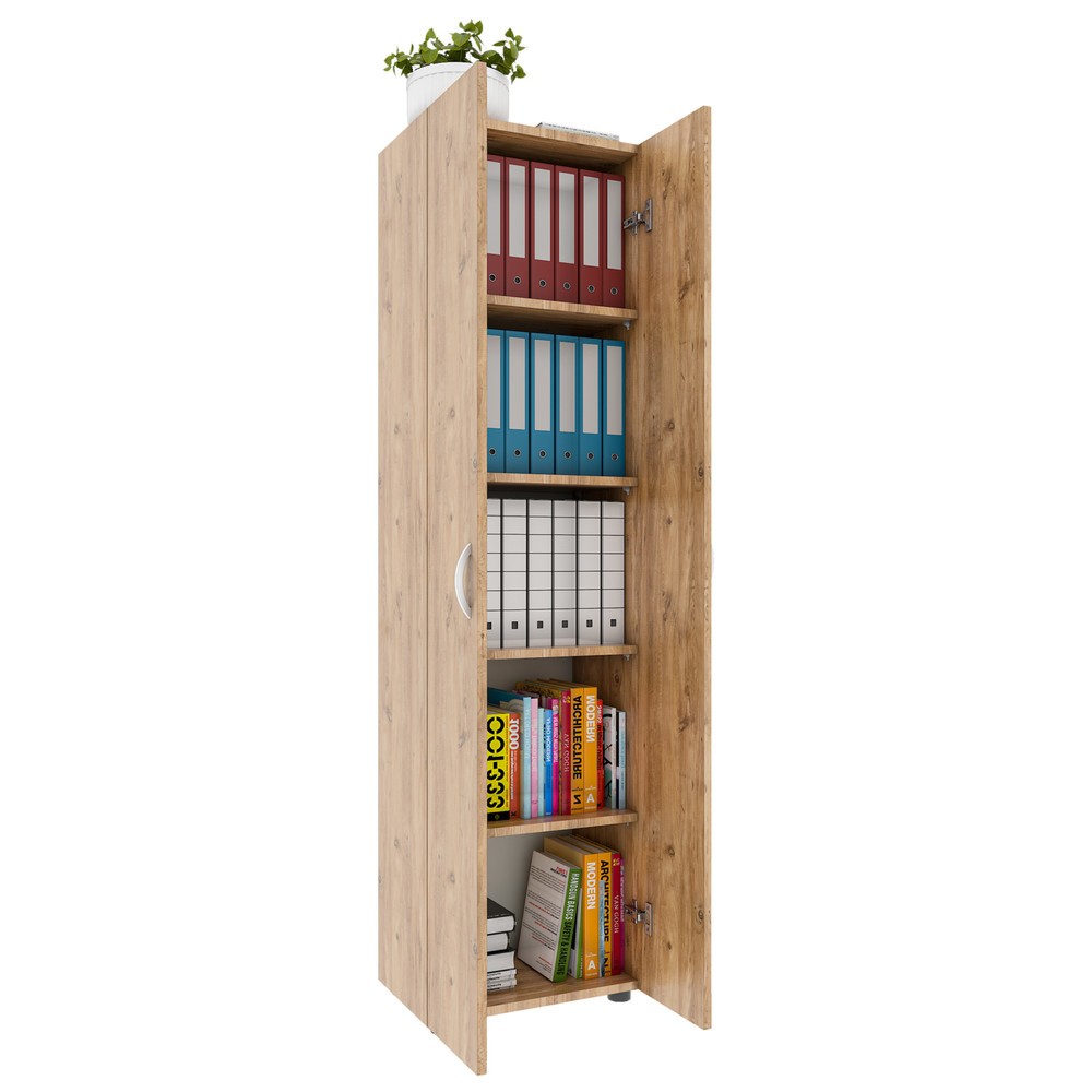 Produktabbildung: VCM Büroschrank Ulas-XL 5-fach, Honig-Eiche
