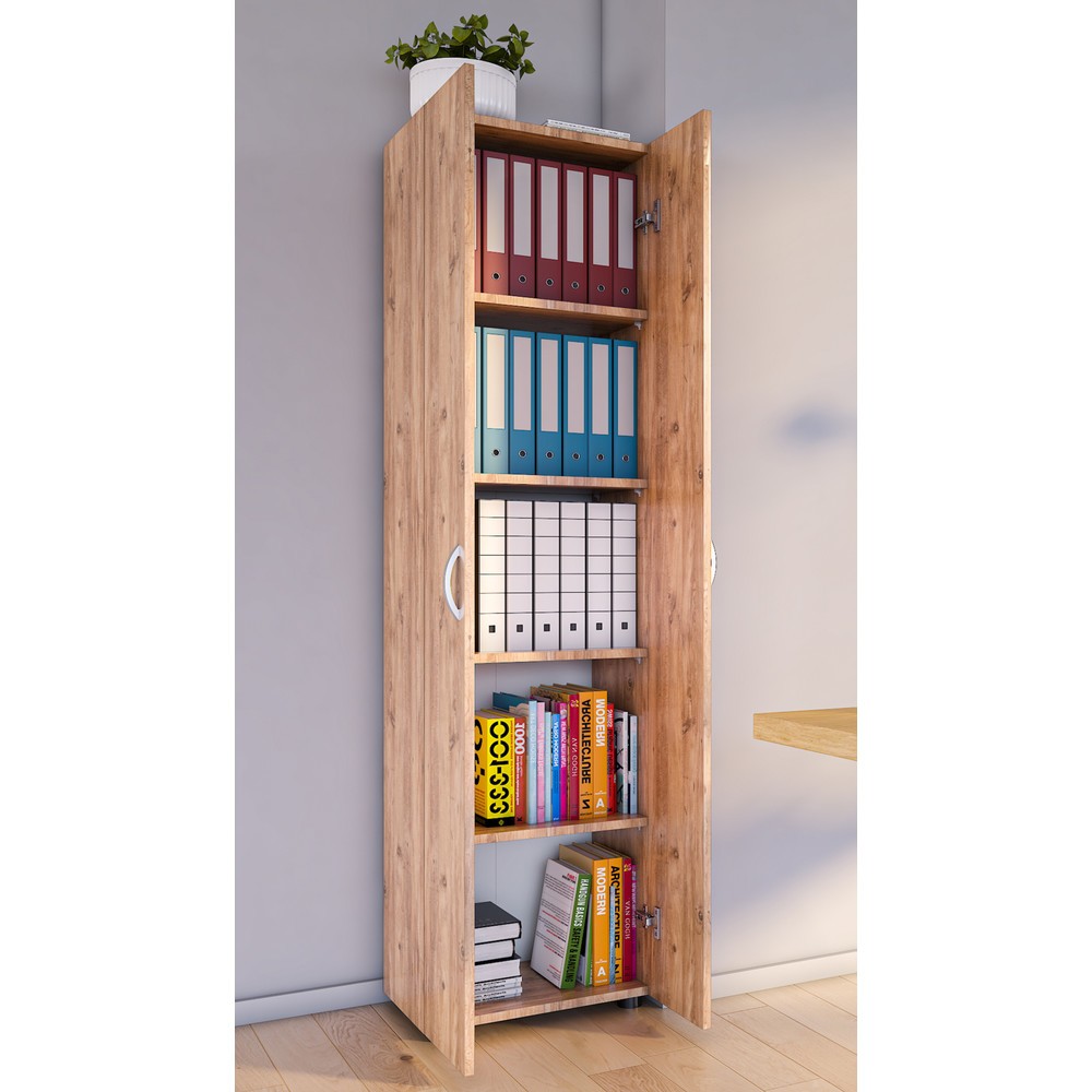 Produktabbildung Nr. 2: VCM Büroschrank Ulas-XL 5-fach, Honig-Eiche