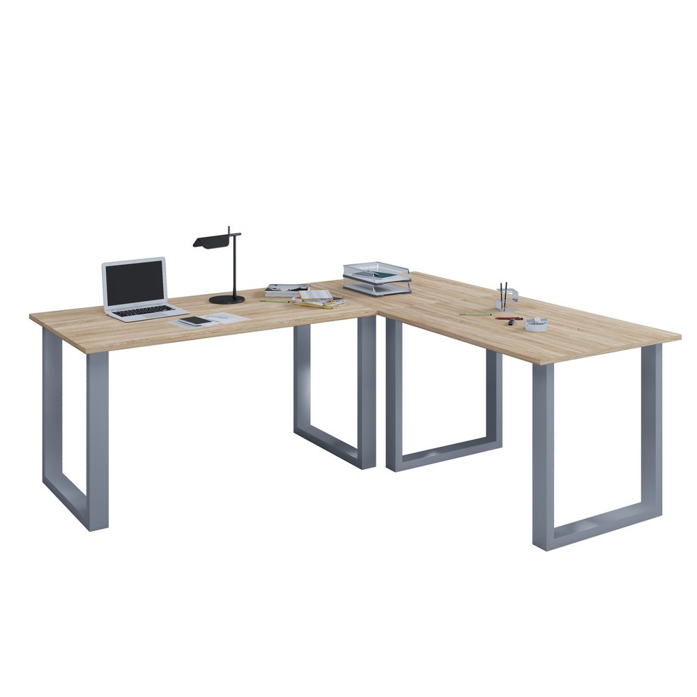 VCM Eck-Schreibtisch Lona, je Tischplatte BxT 1.100 x 800 mm, U-Füße