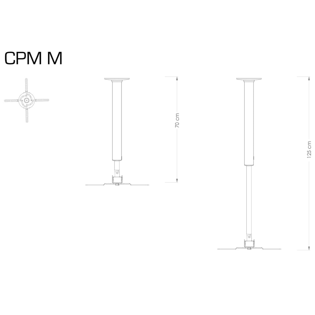 Produktabbildung Nr. 3: VCM Projektorhalterung CPM M, silber