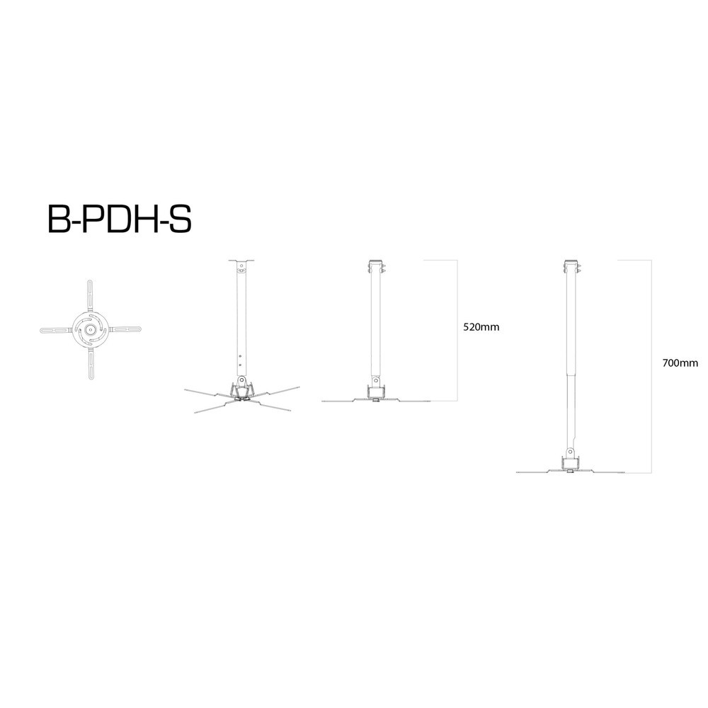 Produktabbildung Nr. 2: VCM Projektorhalterung B-PDH-S, anthrazit
