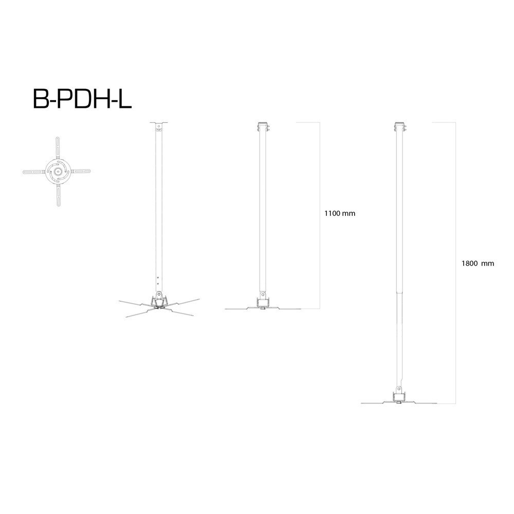 Produktabbildung Nr. 2: VCM Projektorhalterung B-PDH-L, anthrazit