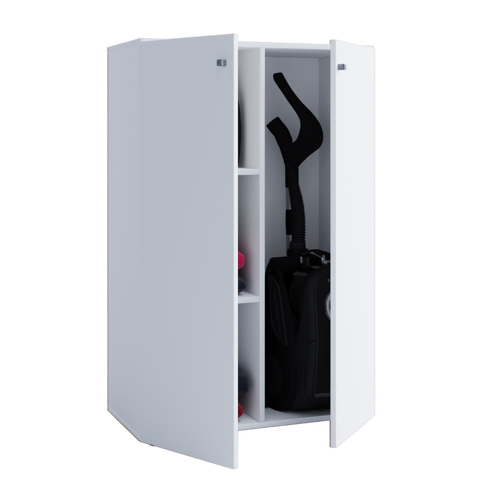 Produktabbildung: VCM Putzschrank Lona Mini mit Türen, weiß