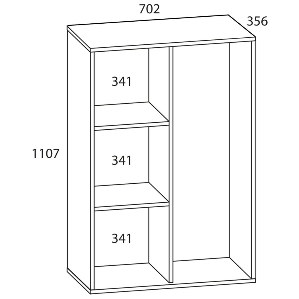 Produktabbildung Nr. 2: VCM Putzmittelschrank Lona Mini mit Türen, weiß