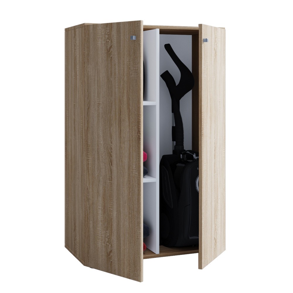 Produktabbildung Nr. 1: VCM Putzschrank Lona Mini mit Türen, Sonoma-Eiche