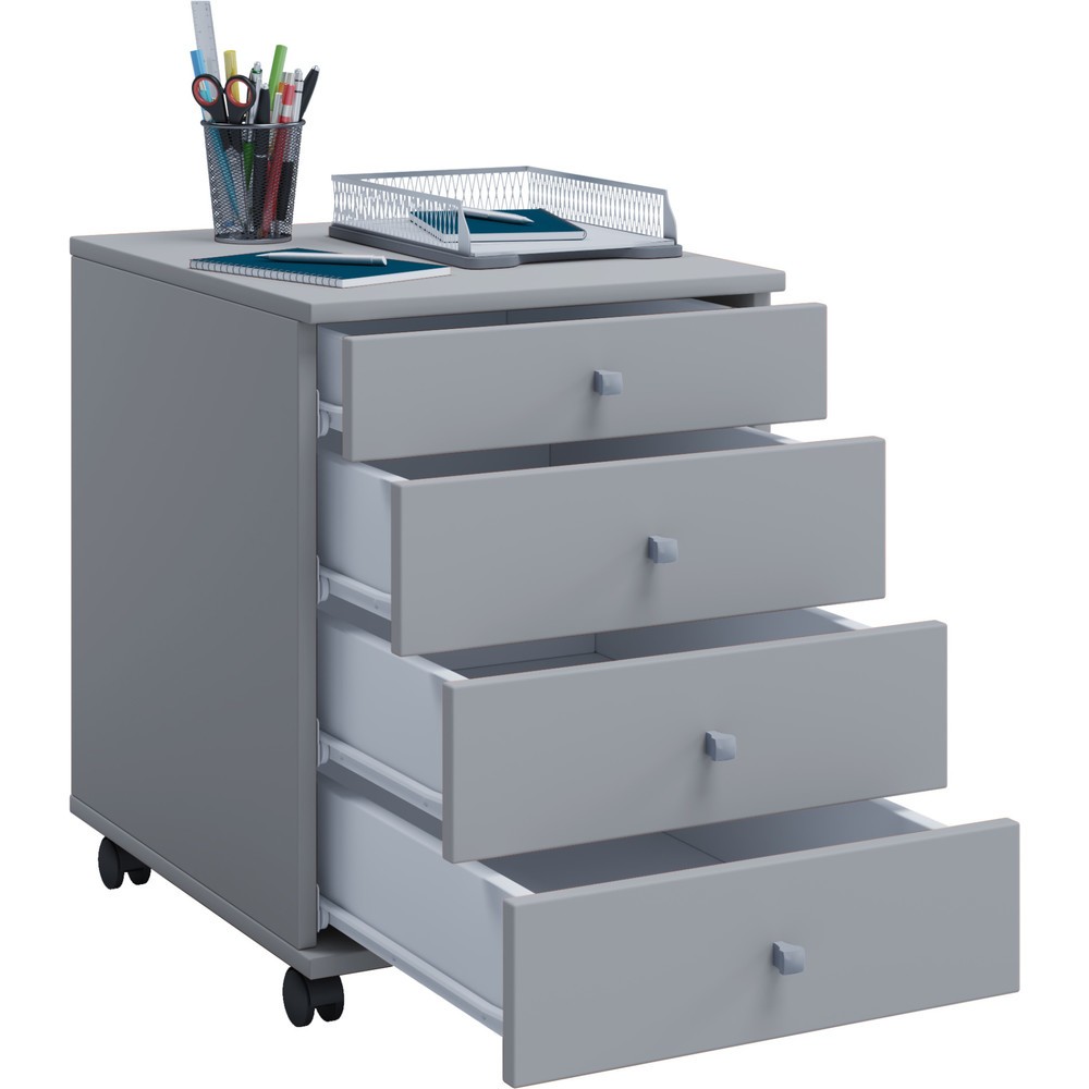 Produktabbildung Nr. 1: VCM Rollcontainer Lona, HxBxT 570 x 420 x 500 mm, grau