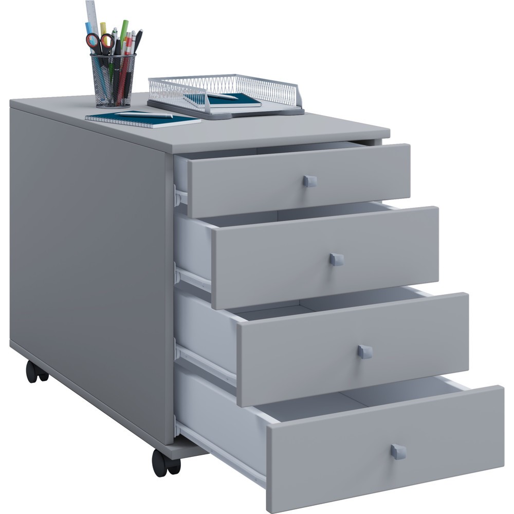 Produktabbildung Nr. 1: VCM Rollcontainer Lona, HxBxT 570 x 420 x 750 mm, grau