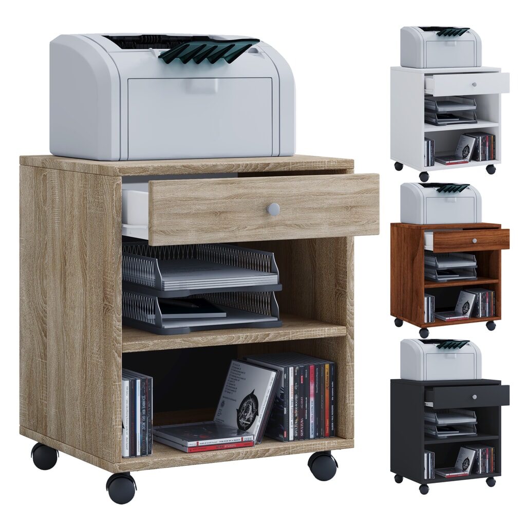 Produktabbildung: VCM Rollcontainer Salda, HxBxT 540 x 450 x 380 mm, weiß