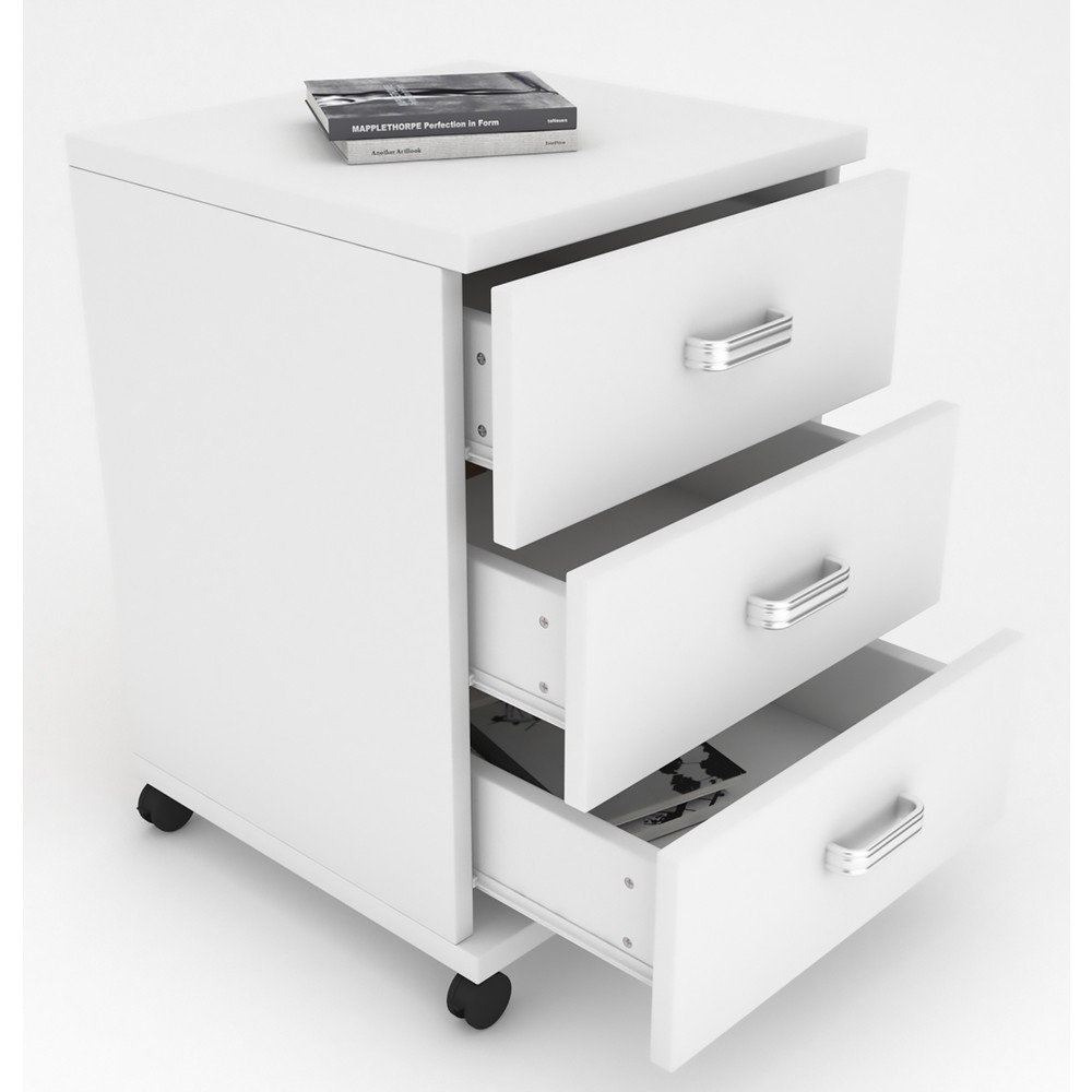 Produktabbildung: VCM Rollcontainer Tobila, weiß