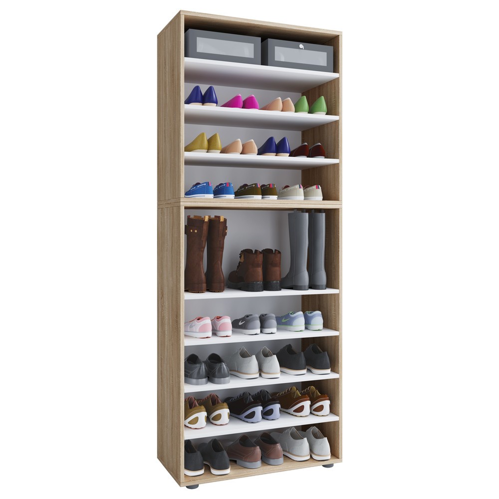 Produktabbildung: VCM Schuhregal Lona XXL 9-Fach, Sonoma-Eiche