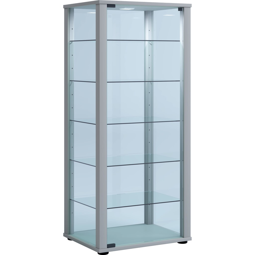 Produktabbildung Nr. 1: VCM Standvitrine Kavisa L, silber