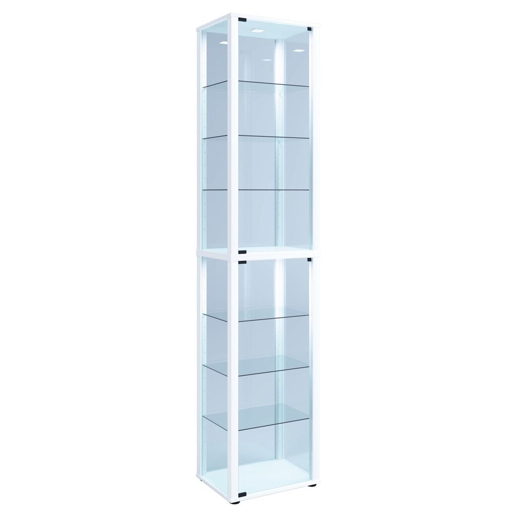 Produktabbildung: VCM Standvitrine Kavisa XL, weiß