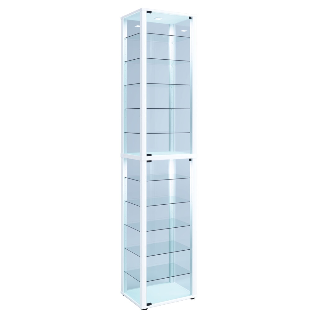 Produktabbildung: VCM Standvitrine Kavisa XXL, weiß