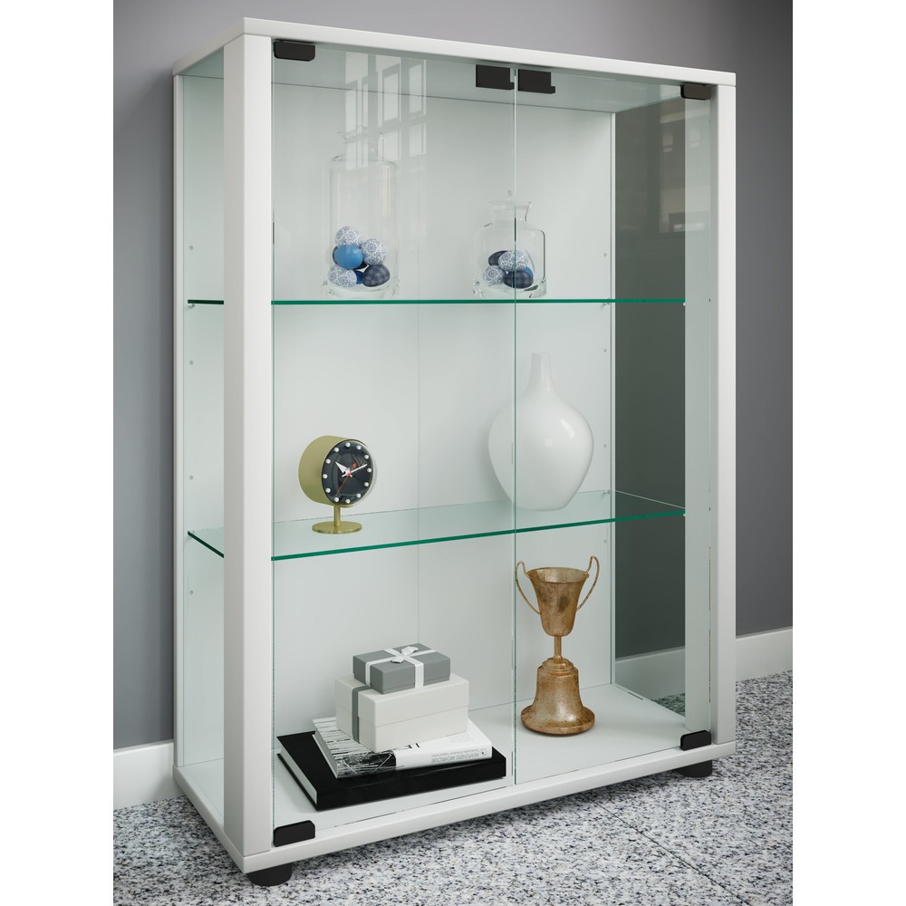 Produktabbildung Nr. 3: VCM Standvitrine Sintalo, inkl. LED-Beleuchtung, weiß