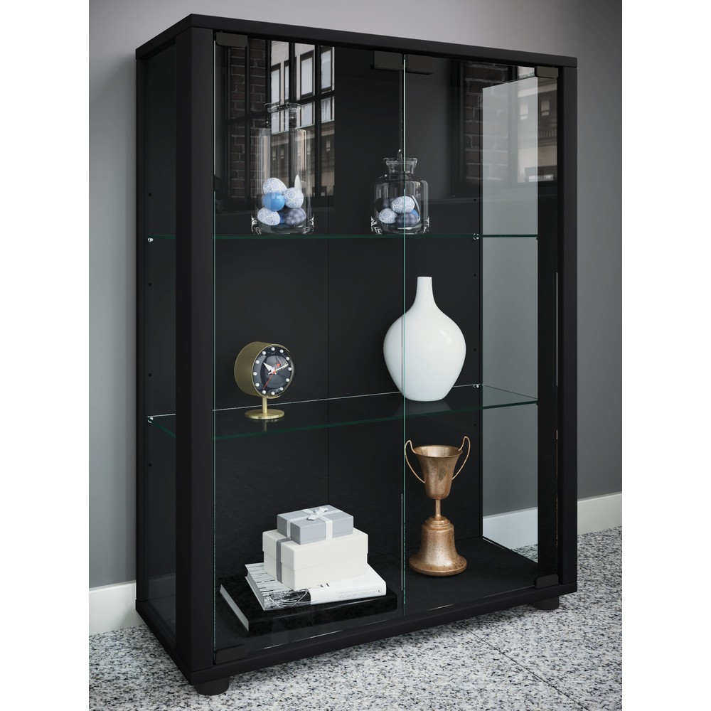 Produktabbildung Nr. 3: VCM Standvitrine Sintalo, inkl. LED-Beleuchtung, schwarz