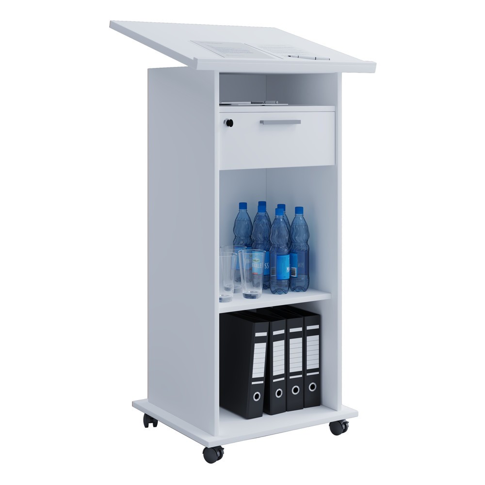 Produktabbildung: VCM Stehpult Melta, weiß