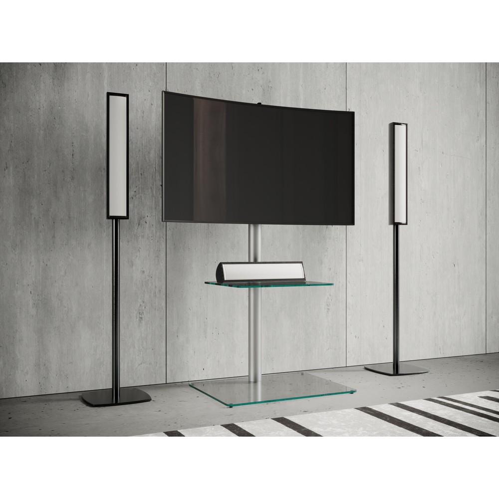 Produktabbildung Nr. 3: VCM TV-Standfuß Alani mit Zwischenboden, silber